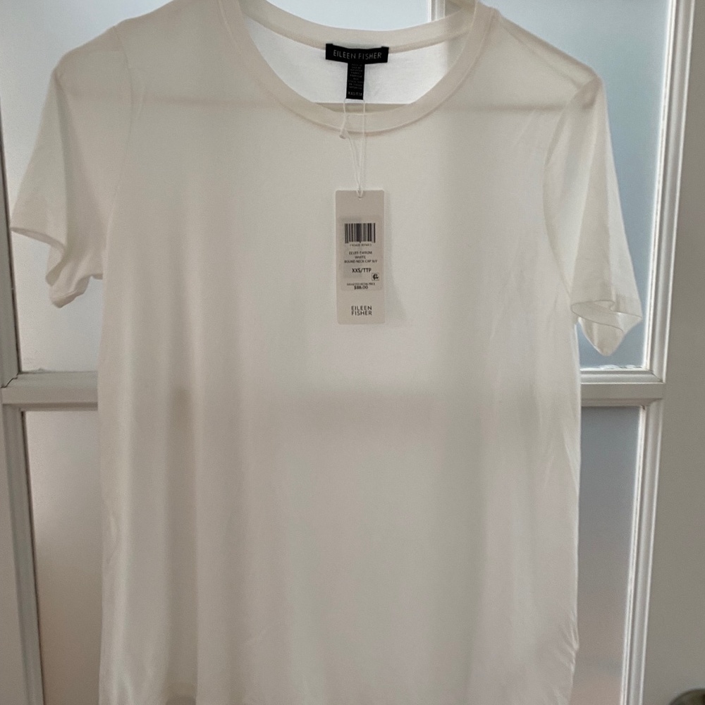 Eileen Fisher White Tee XXSmall